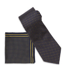 Twill Spot Tie and Handkerchief Set