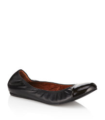 Peep Suede Flat