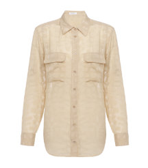 Leopard Jacquard Silk Shirt