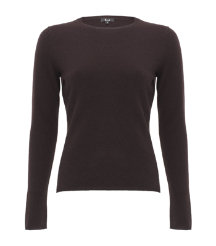 Brown Round Neck Cashmere Sweater