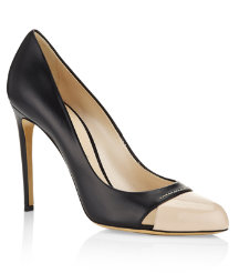 Contrast Leather Pump