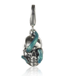 Silver Snake Eye Charm Pendant