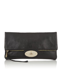 Oversized Postman’s Lock Clutch Black