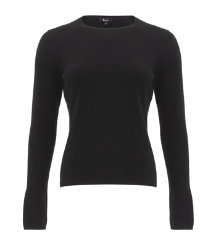 Black Round Neck Cashmere Sweater