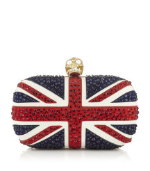 Crystal Britannia Skull Box Clutch