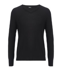 Black Cashmere Ultra-Fine Knit Sweater