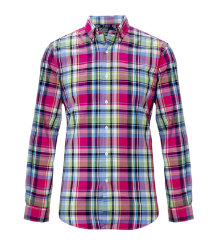 Custom Fit Plaid Sport Shirt