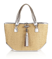Iman Straw Basket Tote