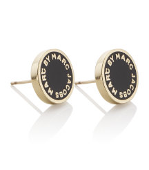 Enamel Disc Stud Earrings