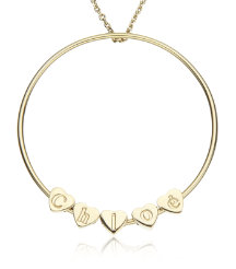 Heart Logo Hoop Necklace