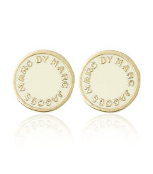 Enamel Disc Stud Earrings