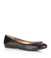 Logo Leather Ballerina