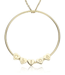 Heart Logo Hoop Necklace