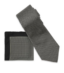 Twill Circle Tie and Handkerchief Set