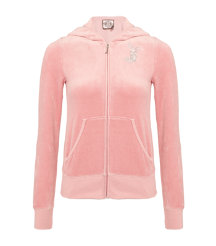Velour Hooded Sweatshirt