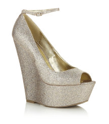 Grass Peep Toe Wedge