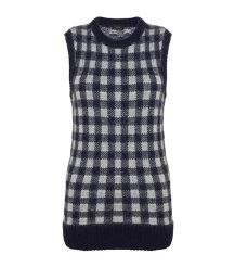 Knitted Check Tank Top