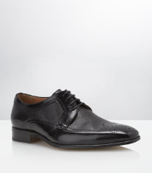 Derby Black Leather Brogue