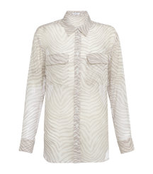 Zebra Print Silk Shirt
