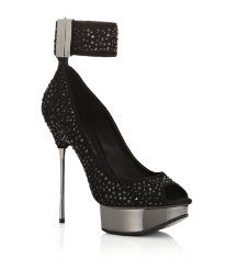 C’est Suede Peep Toe
