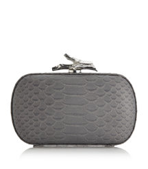 Lytton Small Embossed Python Clutch Bag