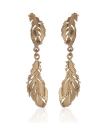 Feather Drop Earrings