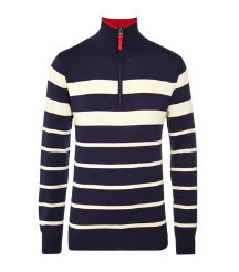 Striped Zip Sweater