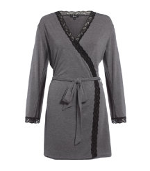 Lace Trim Short Robe