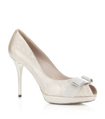 Grazia Printed Leather Peep Toe