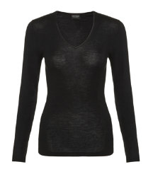 Wool and Silk Long Sleeve Top