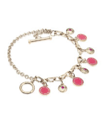 Enamel Disc Charm Bracelet