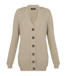 Wide Rib Long Cardigan