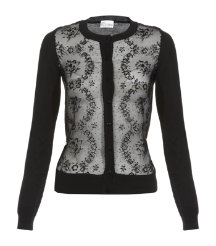 Sheer Flower Front Cardigan