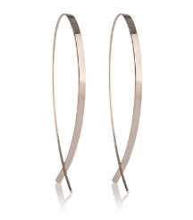 Small Flat Upside Down Hoops