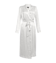 Striped Long Silk Robe