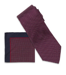 Twill Circle Tie and Handkerchief Set