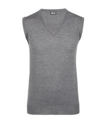 Light Grey Cashmere Ultra-Fine Knit Sweater Vest
