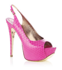 Adele Snakeskin Peep Toe