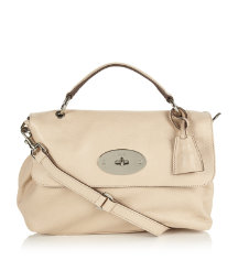 Postman’s Lock Satchel Pebbled Beige