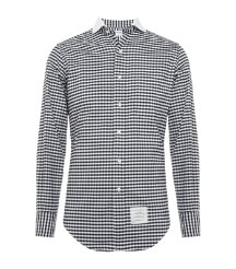 Contrast Collar Gingham Shirt