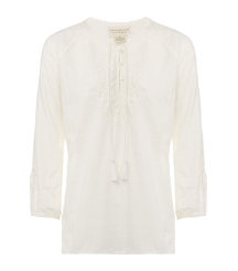 Embroidered Peasant Top