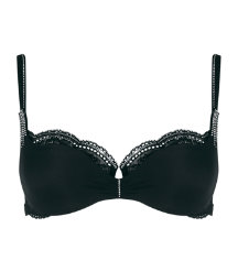 Crystal and Lace Half Cup Bra