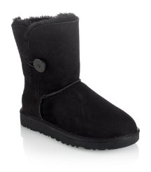 Short Suede Boot with Button