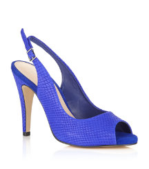 Aroma Snake-Print Peep Toe