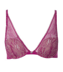 Naked Glamour Lace Convertible Plunge Bra