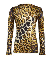 Leopard Print Silk Top
