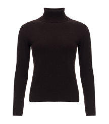 Brown Roll Neck Cashmere Sweater