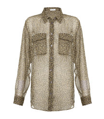 Signature Leopard Print Silk Shirt