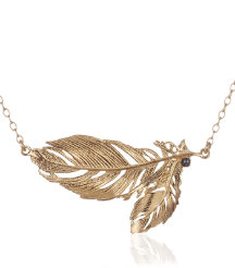 Double Feather Necklace